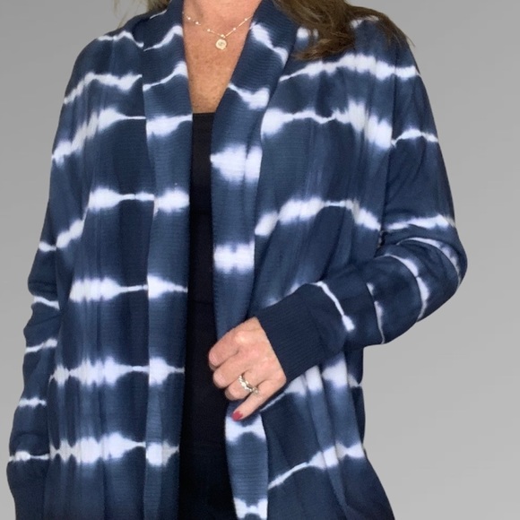 Tie dye cardigan navy blue size L - Picture 2 of 8